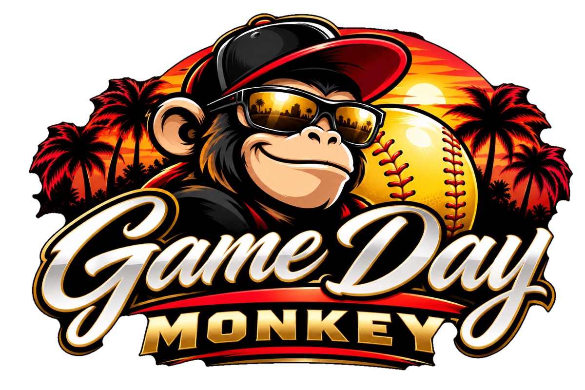 Game Day Monkey mascot logo